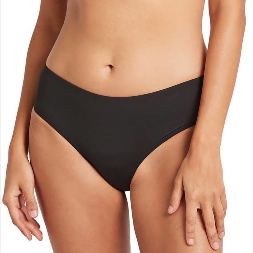 Sea Level Full Coverage Bikini Bottom SZ 8 NWOT Woman's Black